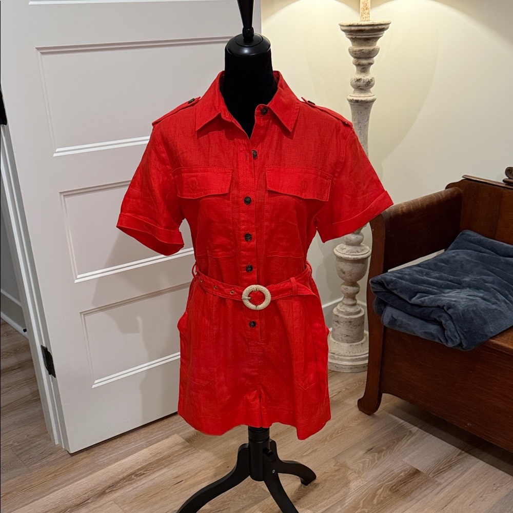 Banana Republic Vibrant Red Mini Dress